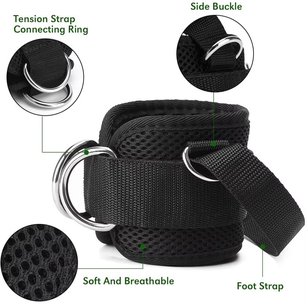 D Ring Strap - Correas de tobillo para gimnasio con