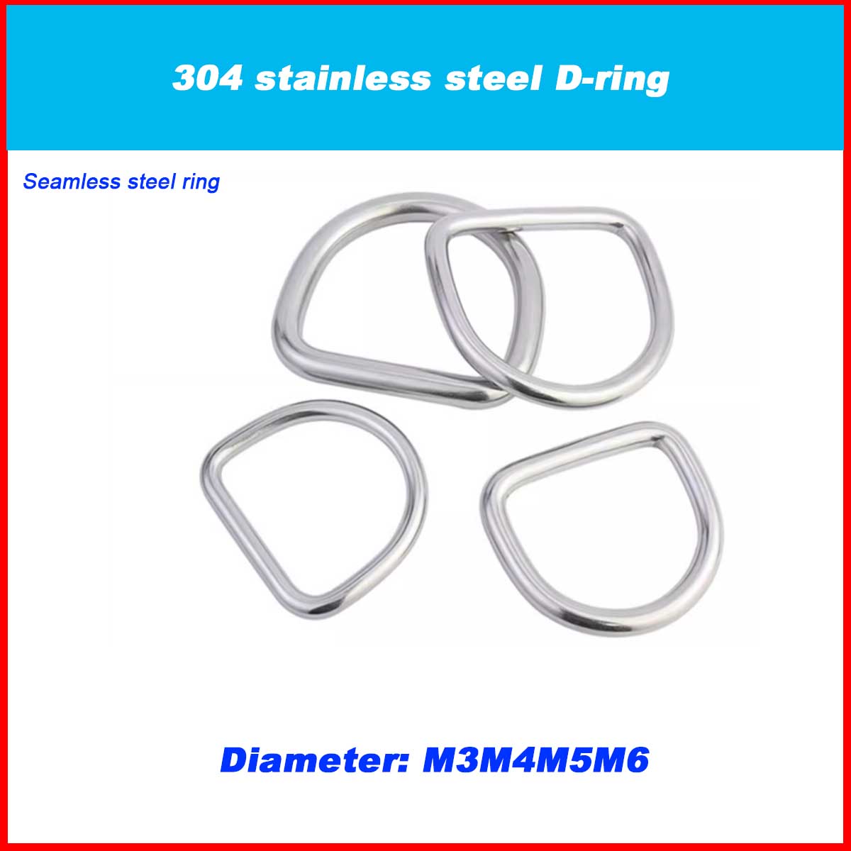 D Ring Strap - Anillo en D de acero inoxidable