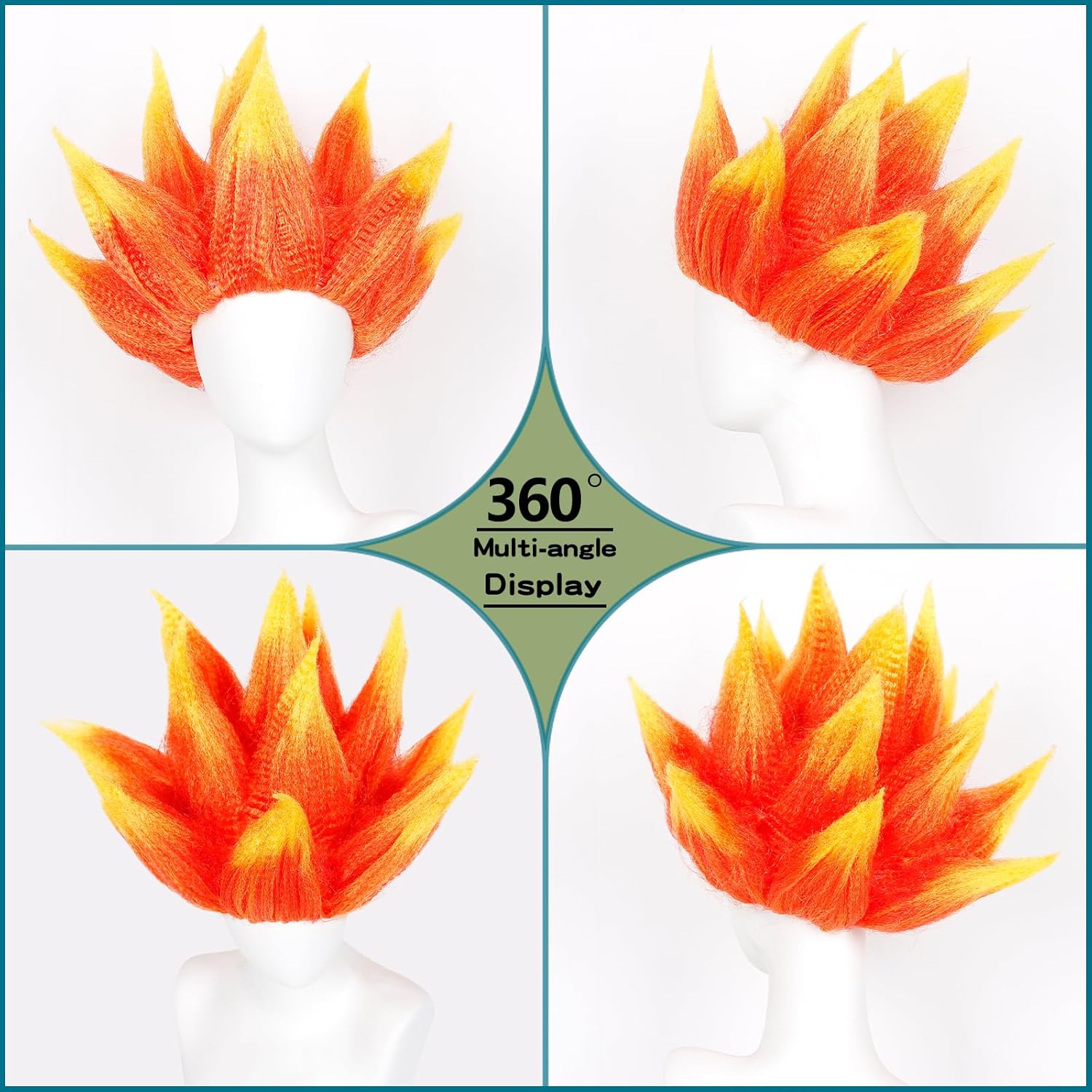 Peluca de Disfraz con Efecto d - Cosplay Flame Prop reseña y precio