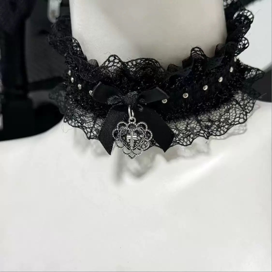 Gargantilla gótica de encaje n - Magnetic Clasp Cosplay reseña y precio
